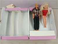 Doll trunk w/ Ken & Barbie