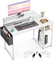 $70  40 Desk + Adjustable Monitor Stand  White