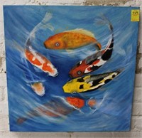 KOI Fish Oil on Canvas 243" x 24"