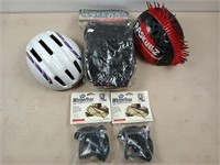 Bicycle helmets, knee pads, WinterTrax