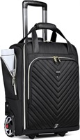 $73  18in Underseat Luggage with Wheels  Gold Zip
