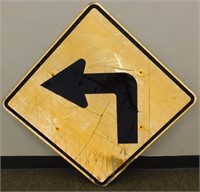 ** Old Curved Arrow Road Sign - 30" x 30"