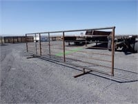 Heavy Duty Steel Stock Gate Panel 24' w/ 12' Gate