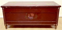 Vintage org painted blanket chest