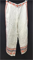 Anthropologie Capri Length Embroidered Pant Sz 12