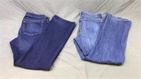 2prs Urban Pipeline Relaxed Bootcut Jeans Sz 36x34