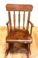 Vintage childs rocking potty chair