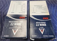 P - 20 BOXES CCI MAXI-MAG 22 WMR AMMO (A33)