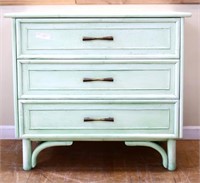 Vintage green 3 drawer bachelors chest