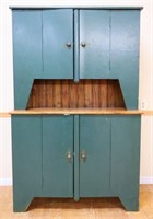 Vintage 1 piece painted farmhouse pantry cabinet