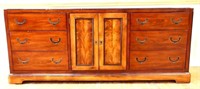 Vintage 6 drawer 2 door dresser, see photo