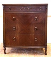 1920s 4 drawer tall chest
