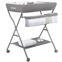 $90  Maydolly Baby Table  Adjustable  Grey  w/ Rac