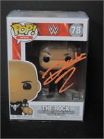 WWE THE ROCK SIGNED FUNKO POP COA
