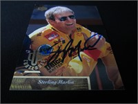 1996 UD SP STERLING MARLIN AUTOGRAPH COA