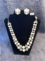 Faux Necklace and Earring Set