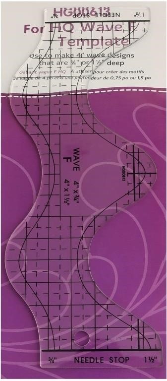 Wave Ruler yyangz Clear Acrylic Wave Edge Quilting