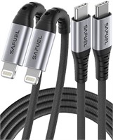 USB C to Lightning Cable [6.6ft, 2-Pack Apple MFi