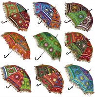 $34  Bohemian 5-Pcs Multi-Color Cotton Umbrellas