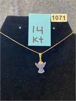 Marked 14k Necklace with Angel