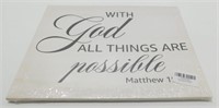 * Bible Passage Canvas Sign