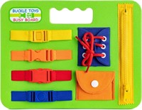 Buckle Toys Busy Board - Montessori Learning Toy f