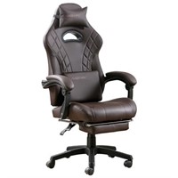 NIONIK Gaming Chair with Footrest and Massage Lum