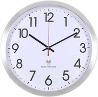 Atomic Analog Wall Clock, 14Inch Radio Controlled