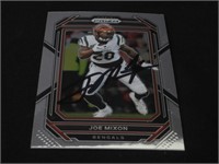 2022 PANINI PRIZM JOE MIXON AUTOGRAPH COA