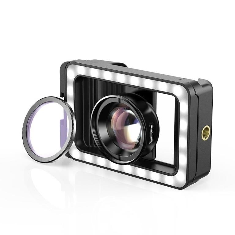 APEXEL HP Camera Lens 2 in 1 Macro Lens with LED F
