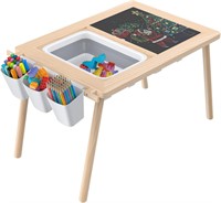 $60  KNOIER Sensory Table for Toddlers  Wood Color