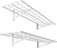 $80  FLEXIMOUNTS 2-Pack 1x4ft Wall Shelf  White