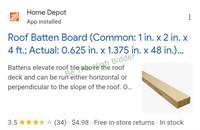 Roof batten board