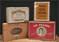 Vintage Collection of Cigar Boxes
