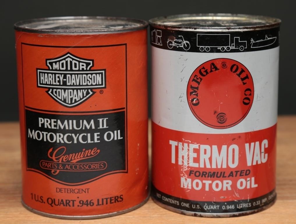 Vintage Motor Oil Cans (2)
