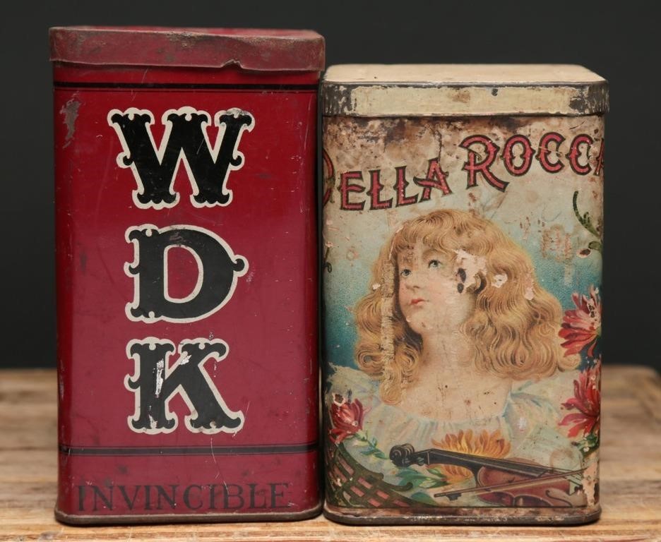 Pair of Vintage Cigar Tins - Della Rocca - WDK (2)