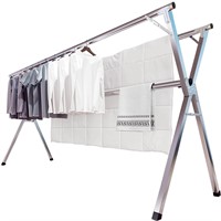 JAUREE 95 Inches Clothes Drying Rack Clothing Fol