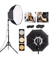 Octagonal Softbox Lighting Kit,Battery Powered