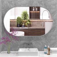 Biyatuos Oval Bathroom Mirror, Wall Mounted Mirro