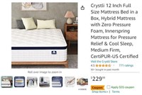 B2072 Crystli 12 Inch Full Size Mattress Bed