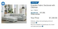 B2085 Drayden Fabric Sectional Ottoman