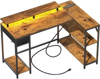 B2089 L Shaped Gaming Desk with Power Outlet