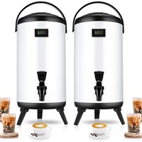 Hushee 2 Pcs 3.2 Gallon/ 12 L Stainless Steel Ins