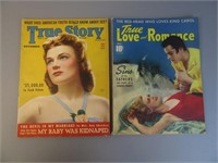 True Story Romance Pulp Magazines - Lot of 2