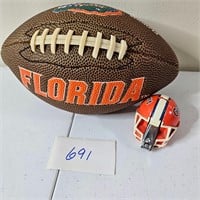 Florida Gators Mini Football & 1993 Swank Helmet