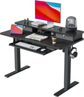 FEZIBO Desk  Adjustable  48x24 In  Black