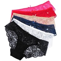 R7119  Lyacmy Lace Seamless Cotton Panties, 6Pack