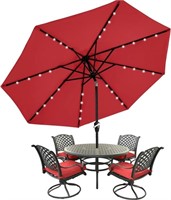 W2230  MASTERCANOPY Patio Umbrella, 9FT Red