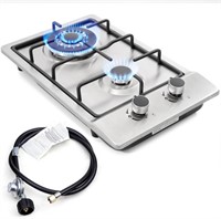 B8475  Gas Cooktop, 12" 2-Burner Drop-in