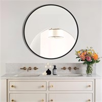 16 Black Circle Mirror for Vanity & Bedroom